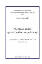 Phật giáo korea qua tác phẩm tam quốc di sự    
