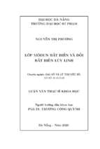 Lớp môđun bất biến và đối bất biến lũy linh.