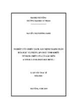 Nghiên cứu chiết tách, xác định thành phần hóa học và phân lập chất tinh khiết từ dịch chiết của cỏ gấu biển (cyperus stoloniferus retz.)