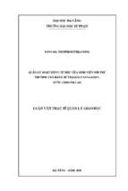 Quản lý hoạt động tự học của sinh viên nội trú trường cao đẳng sư phạm (cđsp) savannakhet, nước chdcnd lào.
