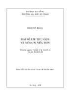 đại số lie thu gọn và môđun nửa đơn.