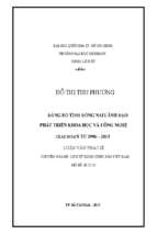 đảng bộ tỉnh đồng nai lãnh đạo phát triển khoa học và công nghệ giai đoạn 1996 2013    