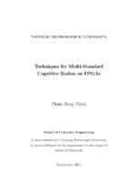 Techniques for multi standard cognitive radios on fpgas 