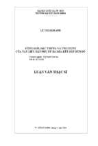 Tổng hợp, đặc trưng và ứng dụng của vật liệu hấp phụ từ bã mía kết hợp bùn đỏ