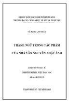 Thành ngữ trong tác phẩm của nhà văn nguyễn nhật ánh    