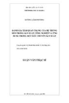 đánh giá tầm quan trọng của hệ thống mes trong sản xuất công nghiệp và ứng dụng trong một dây chuyền sản xuất