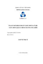 ứng dụng mô hình thông tin và môi trường dữ liệu chung trong quản lý tiến độ thi công công trình 