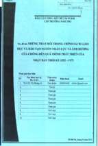 Những thay đổi trong chính sách giáo dục và đào tạo nguồn nhân lực và ảnh hưởng của chúng đến quá trình phát triển của nhật bản thời kỳ 1952 1973    