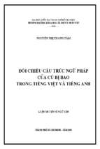 đối chiếu cấu trúc ngữ pháp của cú bị bao trong tiếng việt và tiếng anh    