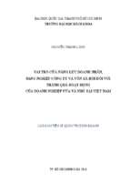 Vai trò của năng lực doanh nhân, sáng nghiệp công ty và vốn xã hội đối với thành quả hoạt động của doanh nghiệp vừa và nhỏ tại việt nam