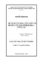 Du lịch văn hóa tâm linh tại huyện côn đảo tỉnh bà rịa   vũng tàu    