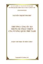 Thương cảng óc eo trong sự phát triển của vương quốc phù nam    