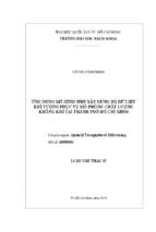 ứng dụng mô hình wrf xây dựng bộ dữ liệu khí tượng phục vụ mô phỏng chất lượng không khí tại thành phố hồ chí minh