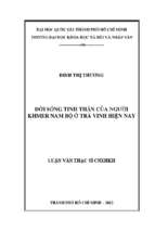đời sống tinh thần của người khmer nam bộ ở trà vinh hiện nay    