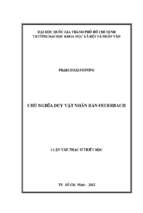 Chủ nghĩa duy vật nhân bản feuerbach    