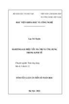 Martingale hiệu yếu đa trị và ứng dụng trong kinh tế tt