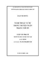 Nghệ thuật tự sự trong truyện ngắn trang thế hy    