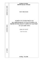 Nghiên cứu thành phần loài, đặc điểm phân bố cá ở hạ lưu sông cái, thành phố nha trang và đề xuất giải pháp sử dụng bền vững.