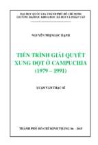 Tiến trình giải quyết xung đột ở campuchia (1979 1991)    