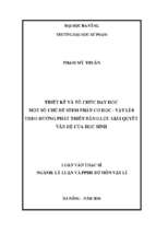 Thiết kế và tổ chức dạy học một số chủ đề stem phần cơ học   vật lý 8 theo hướng phát triển năng lực giải quyết vấn đề của học sinh..