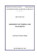 Assessment of nursing care via patients