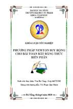 Phương pháp newton suy rộng cho bài toán bất đẳng thức biến phân