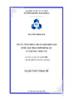 Tối ưu công suất cho tuabin điện gió dùng máy phát điện đồng bộ từ trường vĩnh cửu 