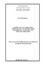 Nghiên cứu xử lý tình huống trong dạy học các bài thực hành phần sinh học cơ thể thực vật, trung học phổ thông.