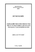 đánh giá hiện trạng phát sinh rác thải điện tử của hộ gia đình và đề xuất giải pháp quản lý tại thành phố đà nẵng