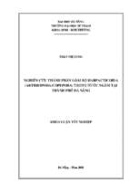 Nghiên cứu thành phần loài bộ harpacticoida (arthropoda copepoda) trong nước ngầm tại thành phố đà nẵng