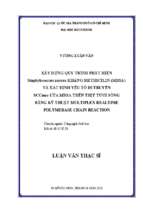 Xây dựng quy trình phát hiện staphylococcus aureus kháng methicilin (mrsa) và xác định yếu tố di truyền sccmec của mrsa trên thịt tươi sống bằng kỹ thuật multiplex realtime polymerase chain reaction