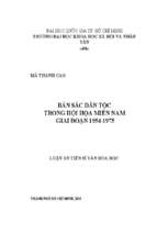 Bản sắc dân tộc trong hội họa miền nam giai đoạn 1954 1975    