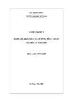 đánh giá khả năng xử lý đồng bằng vi tảo chlorella vulgaris