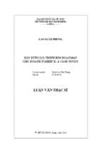 Xây dựng lộ trình bim roadmap cho doanh nghiệp x a case study 