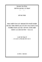Phát triển năng lực định hướng nghề nghiệp cho học sinh thông qua tổ chức hoạt động trải nghiệm trong dạy học chương “dòng điện trong các môi trường”   vật lý 11