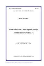 đánh giá kết quả điều trị phẫu thuật vỡ phình xoang valsalva