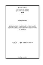 đánh giá hiện trạng chất lượng nguồn nước ngầm tại xã hòa sơn huyện hòa vang thành phố đà nẵng