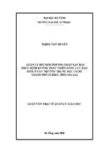 Quản lý đổi mới phương pháp dạy học theo định hướng phát triển năng lực học sinh ở các trường trung học cơ sở thành phố pleiku tỉnh gia lai