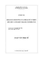 Khảo sát ảnh hưởng của chế độ xử lý nhiệt đến chất lượng bột trái dâu tằm hòa tan 