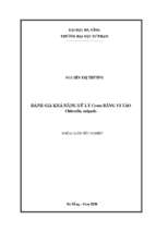 đánh giá khả năng xử lý crom bằng vi tảo chlorella vulgaris