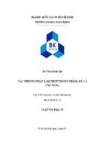 Các phương pháp làm trơn trong thống kê và ứng dụng