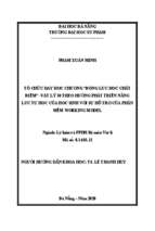 Tổ chức dạy học chương “động lực học chất điểm” – vật lý 10 theo hướng phát triển năng lực tự học của học sinh với sự hỗ trợ của phần mềm working model.