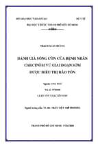 đánh giá sống còn của bệnh nhân carcinôm vú giai đoạn sớm được điều trị bảo tồn