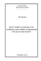 Nghiên cứu phân bố của cá nâu (scatophagus argus) trong các hệ sinh thái vùng hạ lưu sông thu bồn