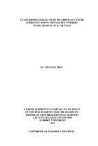 An anthropological study on cervical cancer screening among female sex workers in ho chi minh city, vietnam