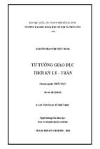 Tư tưởng giáo dục thời kỳ lý   trần    