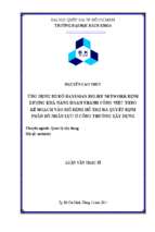 ứng dụng sơ đồ bayesian belief network định lượng khả năng hoàn thành công việc theo kế hoạch vào mô hình hỗ trợ ra quyết định phân bố nhân lực ở công trường xây dựng 