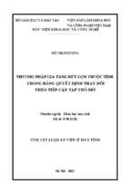 Phương pháp gia tăng rút gọn thuộc tính trong bảng quyết định thay đổi theo tiếp cận tập thô mờ tt