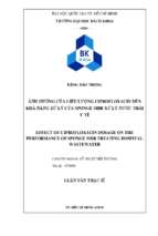Effect of ciprofloxacin dosage on the performance of sponge mbr treating hospital wastewater