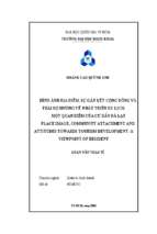 Place image, community attachment and attitudes towards tourism development a viewpoint of resident